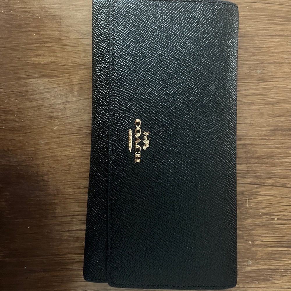 Coach Black Leather Clutch